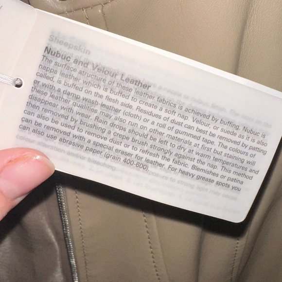 Lambskin Leather Bomber, Hugo Boss, Size 8, NWT - Picture 6 of 8